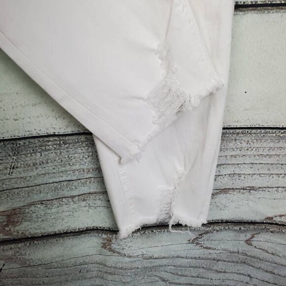 Silver Jeans Co. Most Wanted Skinny White Distressed Raw Hem W33 L27 - Picture 4 of 9